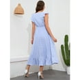 thumbnail image 4 of Yesfashion Maternity Dress Summer Ruffle Cap Sleeveless V Neck Maxi Dresses Maternity Wear, 4 of 5