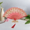 thumbnail image 4 of Unique Bargains Elegant Butterfly With Tassel Folding Fan 1PC Red, 4 of 5