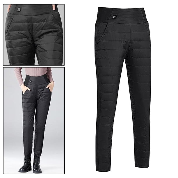 Pantalones calentados, calzones de calefacción eléctrica USB pantalones de calefacción térmica lavables invierno pantalones cálidos - S S Soledad Pantalones climatizados eléctricos USB