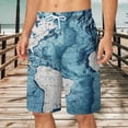 thumbnail image 2 of Sports Shorts for Men Plus Size Pocket Drawstring Loose Casual Straight Summer Clothes for Men,Blue,L, 2 of 2