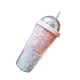 thumbnail image 2 of Naiovety y cómodo para beber la botella de agua plástica del iris con la taza para beber de la tapa de la paja con la tapa de la paja Teteras rosa 550ml, 2 of 6