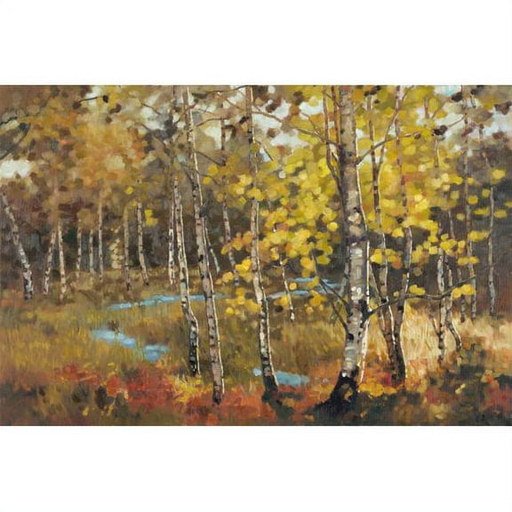 "October Landscape II" Painting Print on Wrapped Canvas