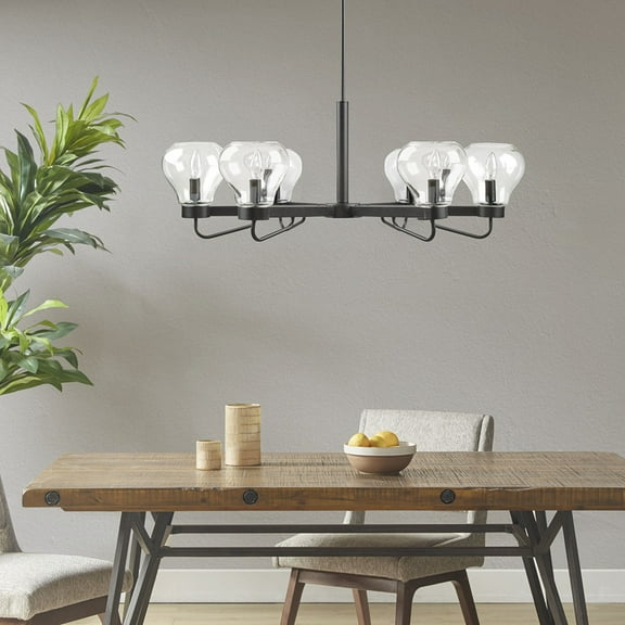 Devon 6-Light Chandelier with Bowl Shaped Glass Shades 94966