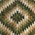 thumbnail image 6 of BizChair Area Rug Southwest Native Distressed Design 1106 Green Brown Beige (4 Feet X 5 Feet), 6 of 6