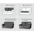 thumbnail image 3 of Nvzi -b 5 Pieces Stretch Armchair Sofa Cover for 2 Seater Couch Soft Washable Sofa Slipcover with Individual Backrest and Cushion Covers for Kids Cats Dogs (White,2 Seat), 3 of 5