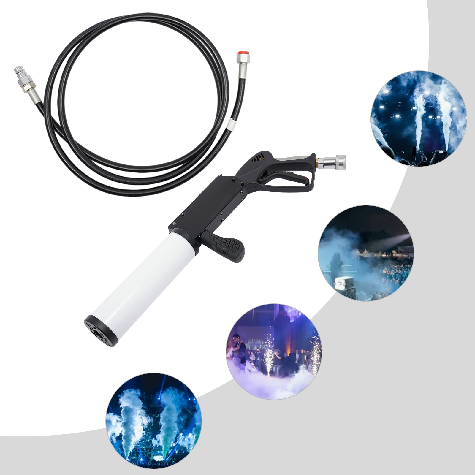 Wildnix Fogger Smoke Machine with RGB LED Lights, 26.25-32.8ft Fog-Spraying Distance, &nbsp; Acrylic and Metal Build, Safety Features, Ergonomic Design for Stage and Party Use