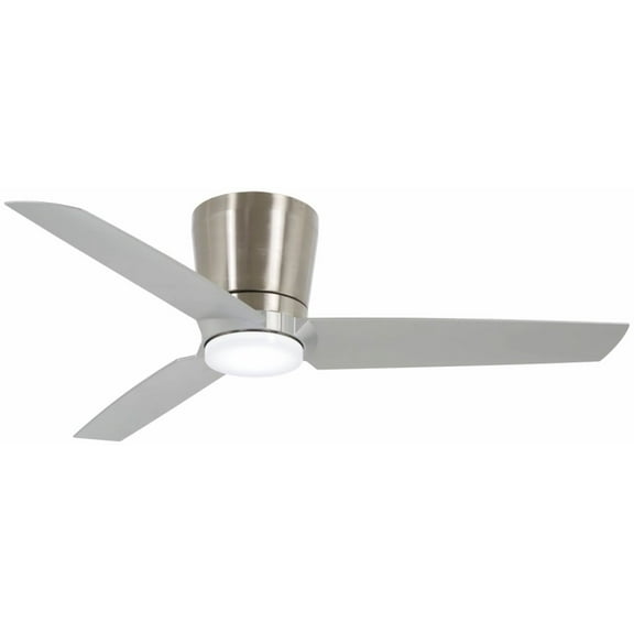 Ceiling Fan With Light Kit 8.75 Inches Tall By 48 Inches Wide-Brushed Nickel/Silver Finish-Silver Blade Color Minka Aire Fans F671l-Bn/Sl