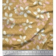 thumbnail image 1 of Soimoi Brown Cotton Cambric Fabric Dot & Floral Printed Fabric 1 Yard 42 Inch Wide, 1 of 1