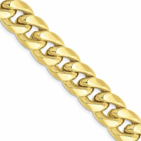 10K Yellow Gold 11mm Semi-Solid Miami Cuban Chain (22 X 11) Made In South Africa 10bc158-22
