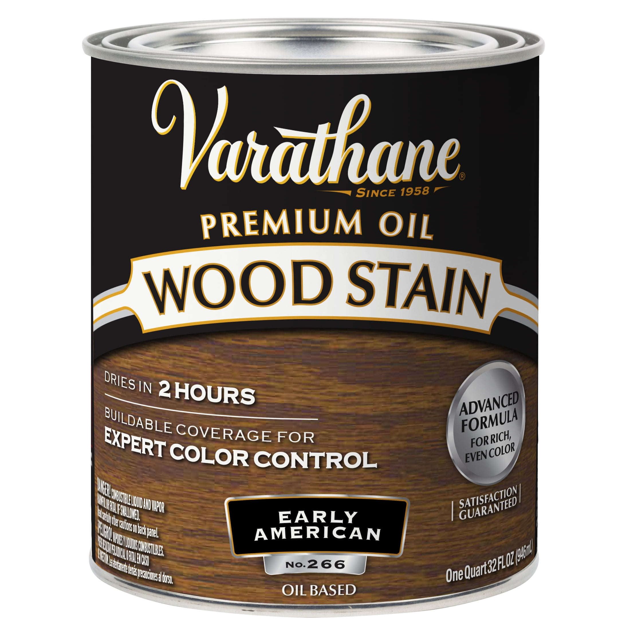 2 Pack, Early American, Varathane Premium Oil-Based Interior Wood Stain-211729H, Quart