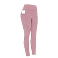 thumbnail image 6 of Celsior Compression Leggings with Pockets No Front Seam Leggings Pants for Workout Running Athletic Tummy Shaping Pants Tummy Control Compression Pants Push Up Yoga Pants High Waisted Leggings Pink L, 6 of 6