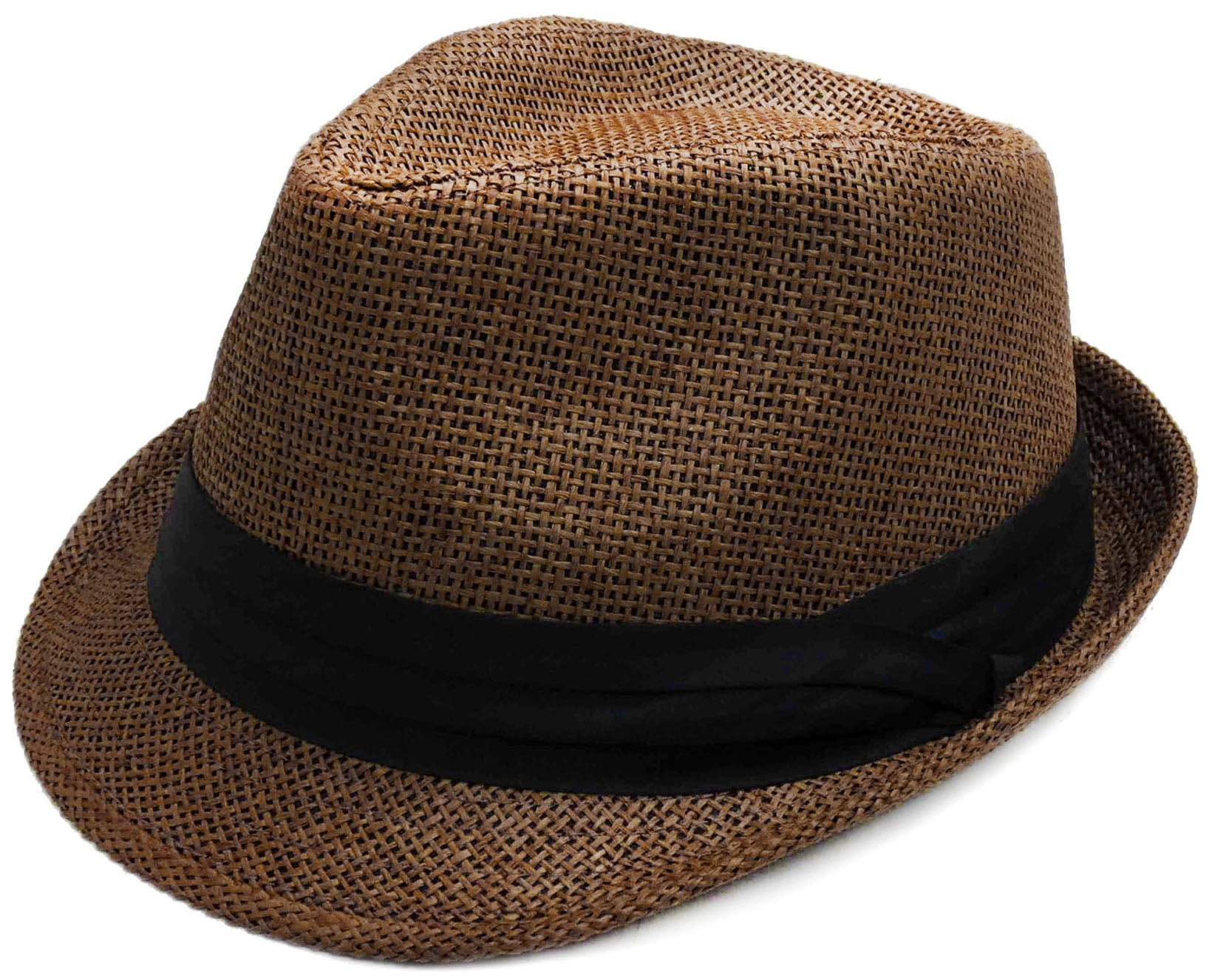 Men / Women Summer Vintage Straw Fedora Hat 756_Olive Green SM