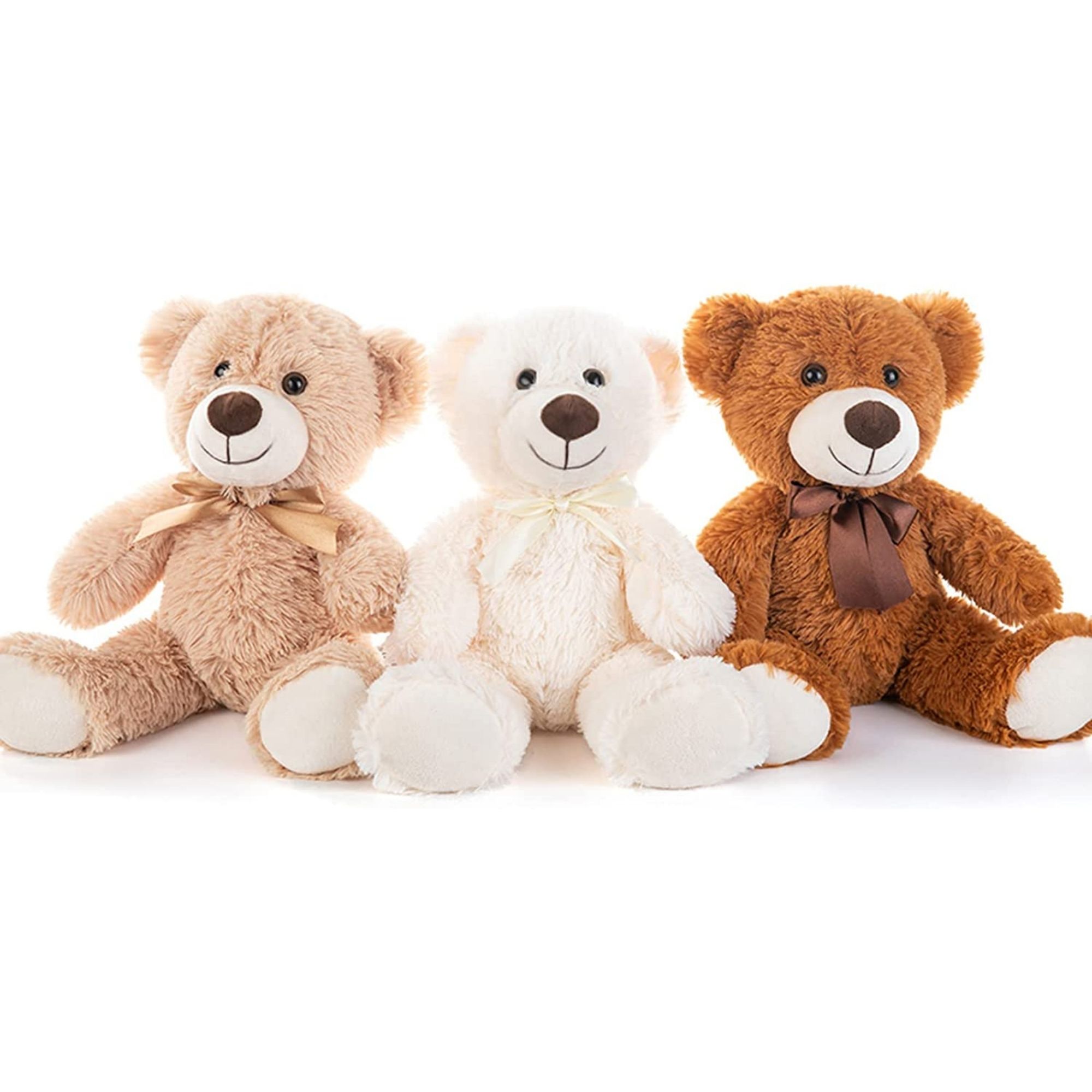Tezituor 3 Packs Teddy Bears 13.8 inch Cute Stuffed Bear Plush Toy