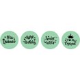 thumbnail image 2 of Darling Souvenir chocolate Candy Labels 190 Pcs Quinceanera Party Theme Stickers-Mint, 2 of 2