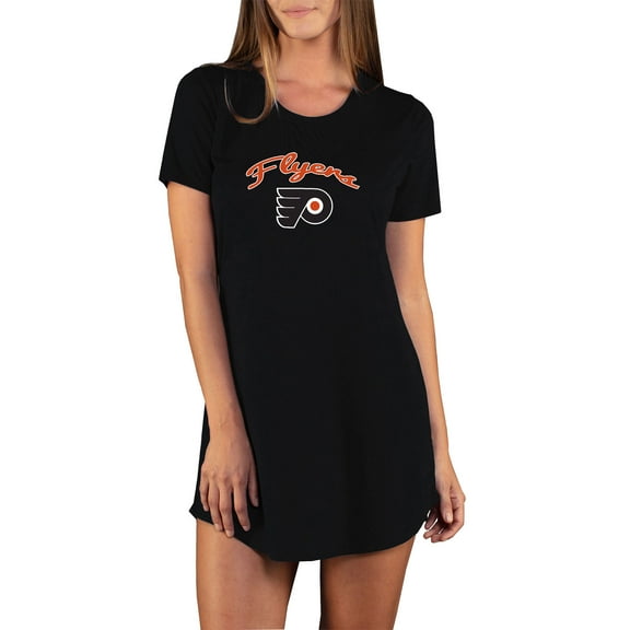 Women's Concepts Sport Black Philadelphia Flyers Marathon Knit Nightshirt