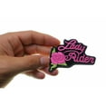 thumbnail image 3 of Pink Lady Rider Rose Biker Patch, 3 of 5