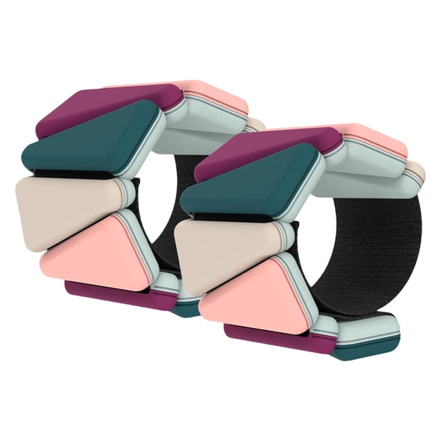 2 pulseras con pesas para muñecas, ajustables y extraíbles de 1 kg, para trotar, aeróbicos, caminar, barra y pilates. vistoso