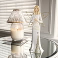 thumbnail image 2 of Pavilion Gift Company in Loving Memory-9 Inch White & Gold Figurine 9" Angel Holding a Dove, Tall, Gold, 2 of 6