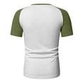 thumbnail image 5 of ZHOGXU Father's Day T Shirt For Man Short Sleeve Round Neck Color Blocked Breathable Comfortable Relaxed Fit Top For Casual Daily Wear,Army Green1,Xl, 5 of 5