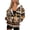 Aztec American Tribal Sunflower, variant on Dragonfly Mushroom Daisy Floral Print Women Zip Up Hoodies Oversized Long Sleeve Sweatshirts Pullover Hooded Jacket Y2K Hoodie with Pocket Fall Winter Outfits, Size S