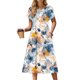 thumbnail image 2 of Vestido de Verano de Manga Corta para las Mujeres una Línea de Playa Casual, Bolsillos de Primavera Suelto Vestido de Poliéster, 2 of 9