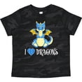 thumbnail image 3 of Inktastic I Love Dragons with Cute Blue Dragon Boys or Girls Toddler T-Shirt, 3 of 5