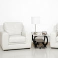 thumbnail image 2 of Simple Designs Brushed Nickel Stick Lamp with Fabric Shade, 2 of 3