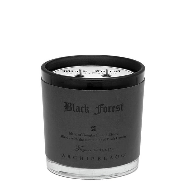 Archipelago Botanicals Black Forest Letter Press Candle, Dark Ebony Wood, Douglas Fir and Black Currant Scent, Clean Soy Wax Blend, Burns Approx. 100 Hours (13 oz)