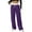 Purple, variant on Women's Drawstring High Waist Color Block Sports Pants, Loose Fit Long Casual Pants, Elastic Waistband Athletic Pants for Daily Wear, Lounge Pants for Women, Comfortable Streetwear Sweatpants Black
