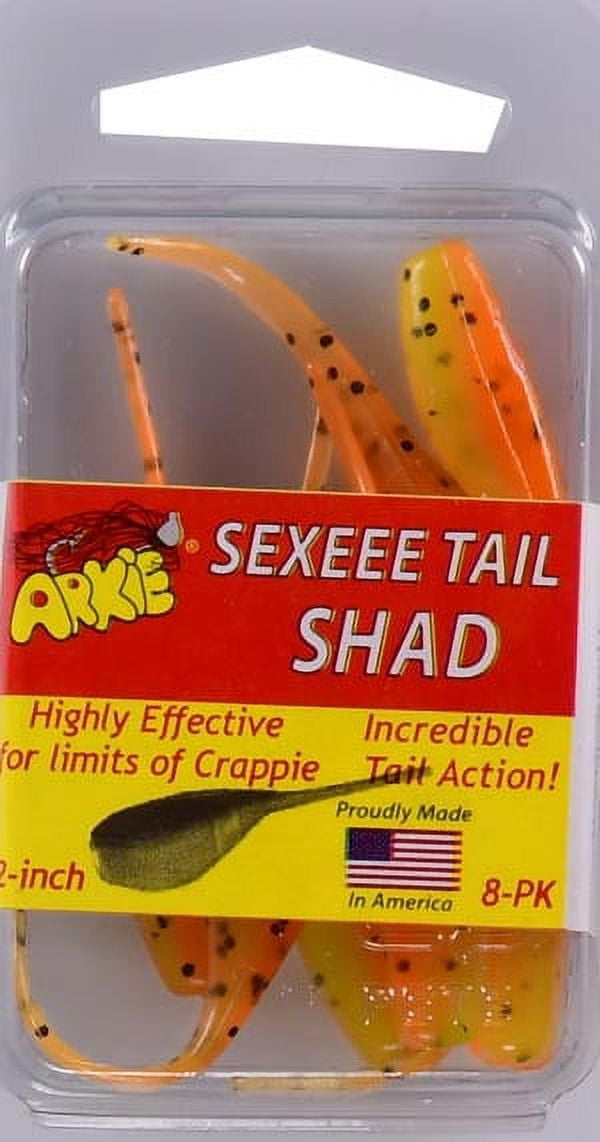 Arkie Lures 2 inch Sexee Tail Shad Soft Fishing Lure, Color Cajun Cricket