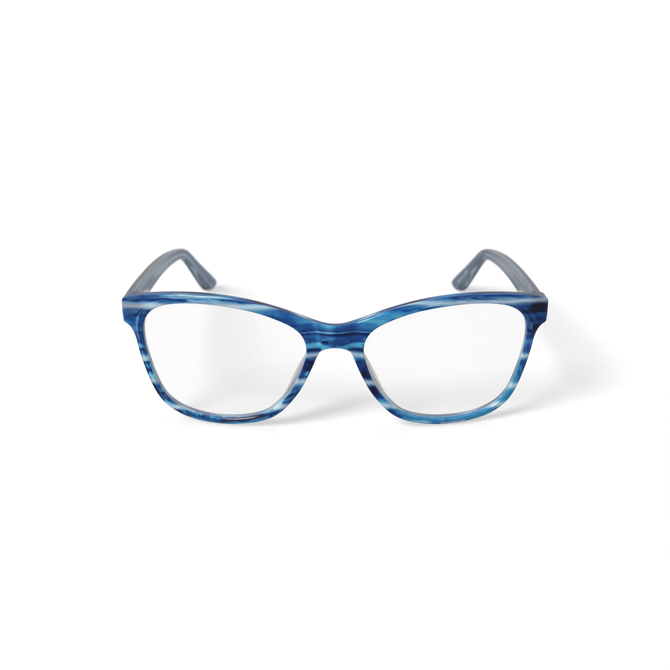 Hard Candy Women's HC277 Cat Eye Prescription Eyeglasses with Case, Crystal Blue