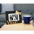 thumbnail image 4 of Isaac Jacobs Black Wood Sentiments Dog Woof! Picture Frame, Photo Gift for Pet Dog, Puppy, Display on Tabletop, Desk Black, 5x7 Matted 4x6, 4 of 4
