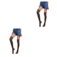 thumbnail image 3 of Sonducket Medias sin costuras por encima de la rodilla, calcetines largos divertidos, calentador de arcoíris, accesorios altos hasta el muslo, carnaval, tipo 27 2piezas Sonducket CBP388936, 3 of 6
