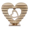 thumbnail image 1 of Soporte de madera para chocolate en forma de corazón, ecológico, fácil de montar, duradero, reutilizable, mini soporte para tartas para fiestas y bodas, 1 of 10