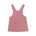 thumbnail image 3 of Kiapeise Baby Girl's Solid Corduroy Suspenders Skirt, Adjustable Straps Corduroy Short Dress with Two Pockets in Front, 3 of 6