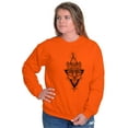 thumbnail image 4 of Wolf Pack Triangle Symbol Spirit Animal Unisex Plus Fleece Graphic Sweatshirt Brisco Brands 2X, 4 of 5