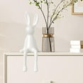 thumbnail image 1 of jifeng Rabbit Figure Decorative Figure Seated Figure Centerpiece Miniature As A Ceramic Statue That Creates A Warm Atmosphere for Tea House Valentine's D White, 1 of 4