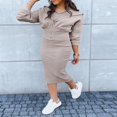 thumbnail image 3 of Women 2 Piece Set Solid Color Summer Tank Dress and Zipper Hoodie, 3 of 6