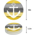 thumbnail image 1 of FMSHPON Ocean White Anchor Retro Farm Barn Yellow Wooden Grain Set of 6 Round Coaster for Drinks, Absorbent Ceramic Stone Coasters Cup Mat with Cork Base for Home Kitchen Room Coffee Table Bar Decor, 1 of 6