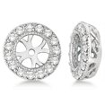 thumbnail image 1 of Vintage Boucles d'Oreilles Rondes en Diamant, Vestes en Or Blanc 14k (0.22ct), 1 of 4