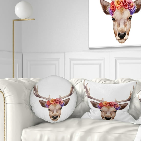 Designart 12" x 20" Multi-color Polyester Throw Pillow