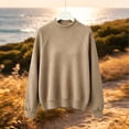 thumbnail image 5 of Teen Girls Long Sleeve Turtleneck Shirt Waffle Knited Top Mock Neck Base Layer 5-16 Years, Teen Loose Fit Pullover, Soft Thermal Sweater, Outdoor Daily Wear Cloth, 5 of 5