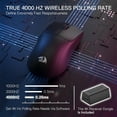 thumbnail image 3 of Redragon M916 PRO 3-Mode Wireless Gaming Mouse, Hype-Speed 4K Polling Rate, 49G Ultra-Light 26K DPI Gamer Mouse w/Ergonomic Natural Grip Build, Redefinable Macro Buttons, Software Supported,Black, 3 of 9
