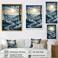 thumbnail image 4 of Designart "Path Through Winter Forest in Blue & White II" Landscapes Canvas Wall Art - Farmhouse Blue Forest Winter Hallway Wall Art Decor, 4 of 6
