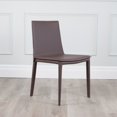 thumbnail image 1 of Hilton Modern Leather & Metal Side Chair - Contract Grade, 1 of 3