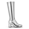 thumbnail image 2 of DREAM PAIRS Women's Gogo Boots, Square Toe Chunky Knee High Boots For Women, 2 of 7