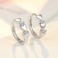 thumbnail image 1 of Pendientes colgantes en forma de corazón con diamantes de imitación para mujer Regalos de joyería, 1 of 2