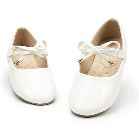 Toddler Little Girl Mary Jane Dress Shoes Ballet Flats for Girl Party School Shoes Bowknot Princess Shoes