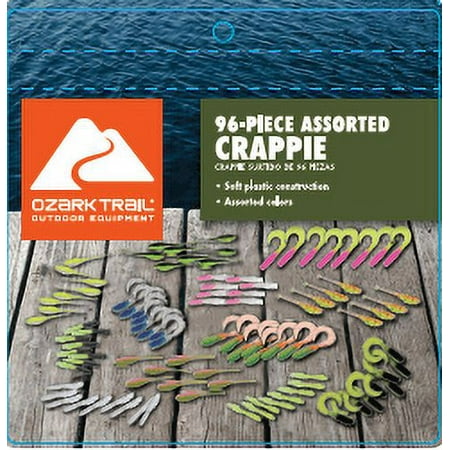 Ozark Trail Crappie Fishing Soft Plastic Value Grab Bag 96 Pc
