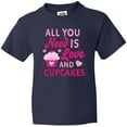 thumbnail image 3 of Inktastic Valentines Day All you Need is Love and Cupcakes Youth T-Shirt, 3 of 5